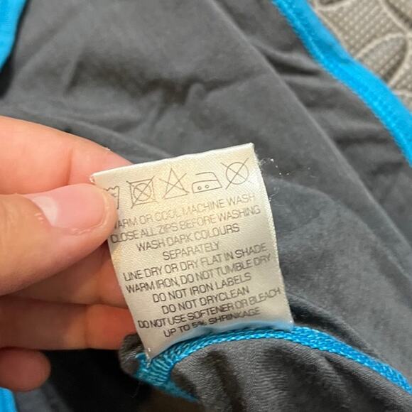 Icebreaker merino wool gray blue quarter zip performance shirt long sleeve XS - Picture 5 of 8